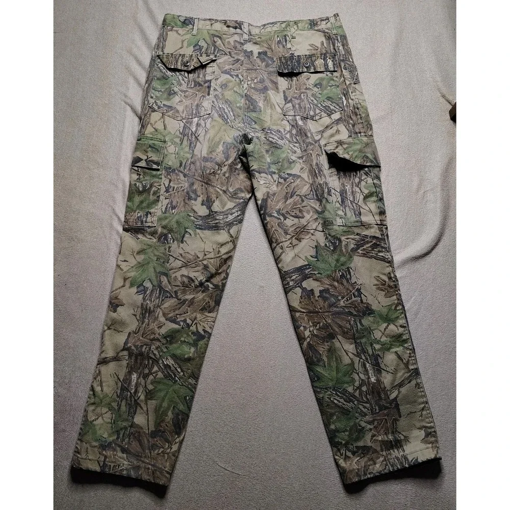 Realtree Camo Cargo Pants Mens 40 Green Camouflage Straight Leg Made In USA